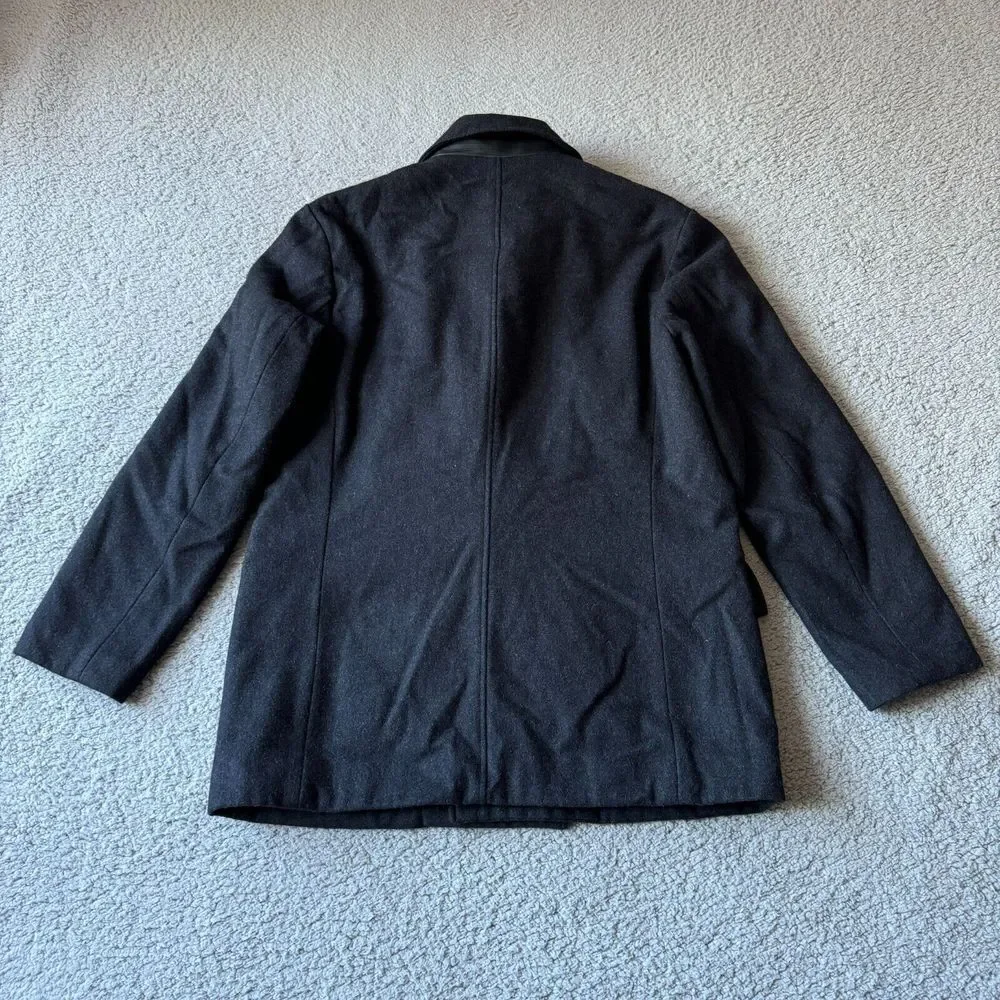 Buffalo David Bitton Jacket Mens Medium Gray Wool Blend Overcoat‎ Insulated
